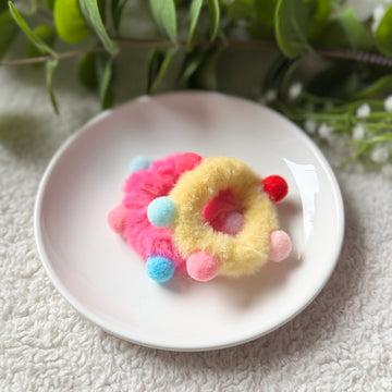 Pop Corn Hair Tie - 2 Pcs
