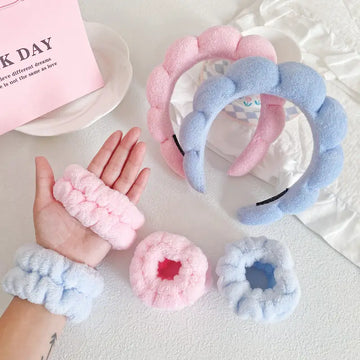 Skincare Headband & Wristband Set