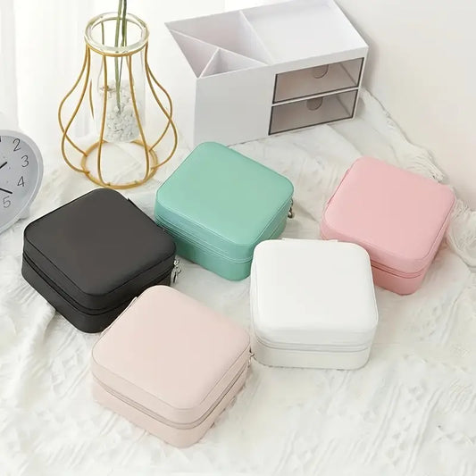 Portable Leather Jewellery Box