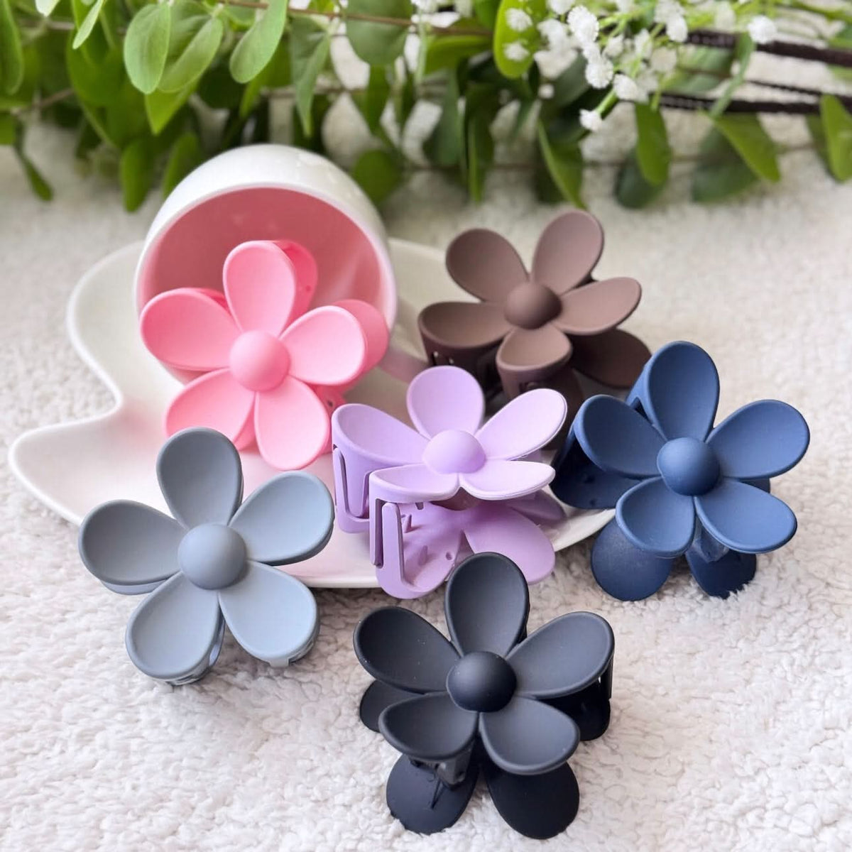 Flowe Clips Flower Claw Clips Pack of 5 | Hair Accessories Pakistan