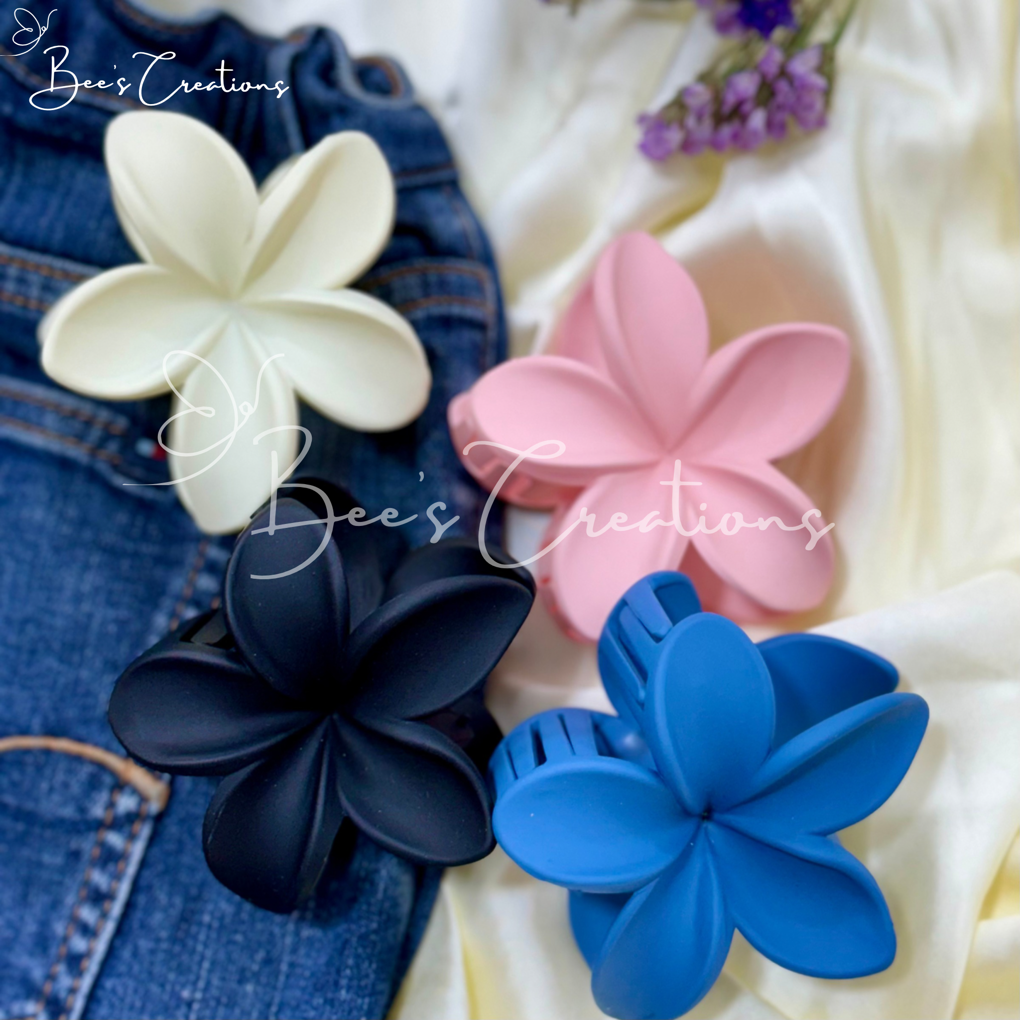 Pack Of 5 - Daisy Flower Clips