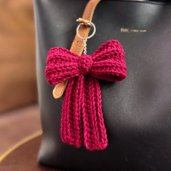 Crochet Bow Keychain