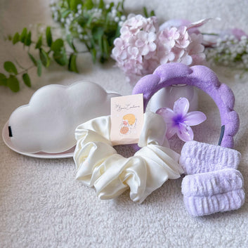 Cloudy Care Bundle - cloud sleep mask headband and wristbands sleep skincare set Pakistan