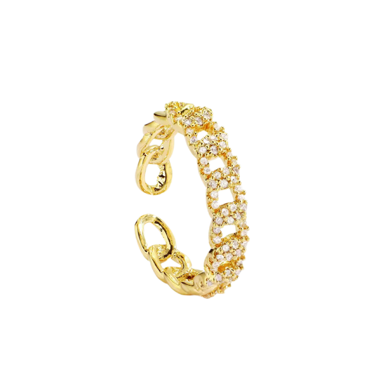 Golden Cascade Ring