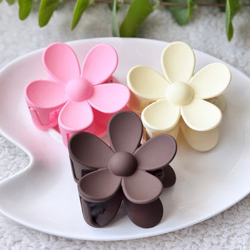 Flower Claw Hairclips - Pack Of 3