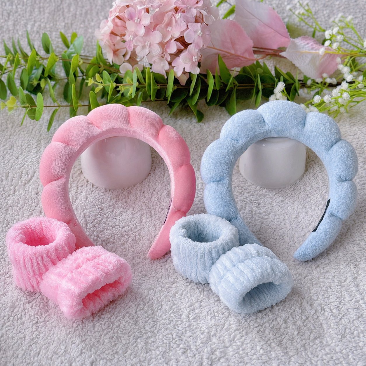 Skincare Set Pack of 2 - two complete plush headband and wristband sets Pakistan