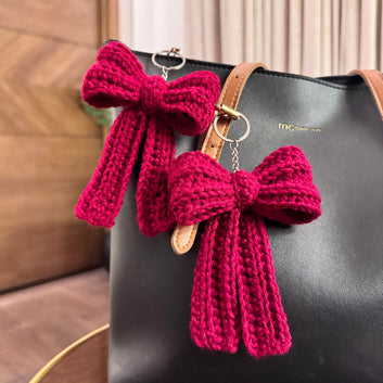 Crochet Bow Keychain