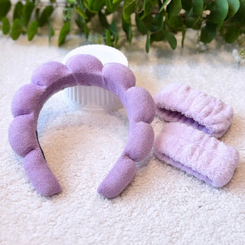 Skincare Headband & Wristband Set