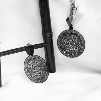 Black Pendant Earrings