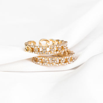 Golden Cascade Ring