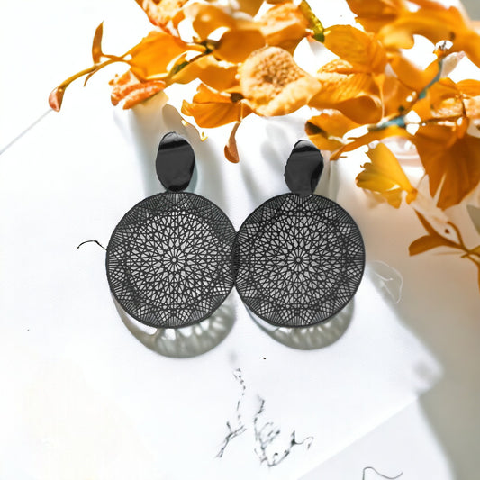 Black Pendant Earrings