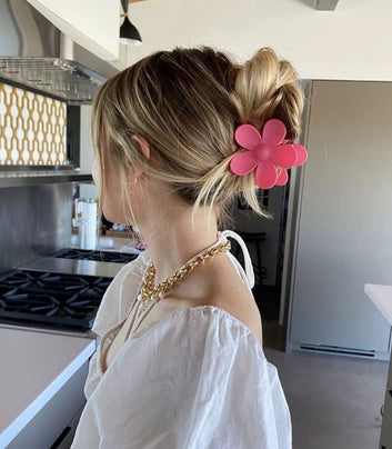 Flower Claw Hairclips - Pack Of 3